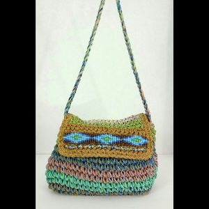 Cappelli Straworld Lined Beaded Purse Bonnie Rubel
